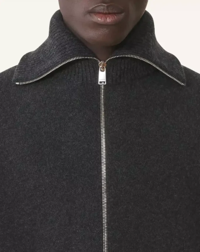 Cardigan zippé en cachemire