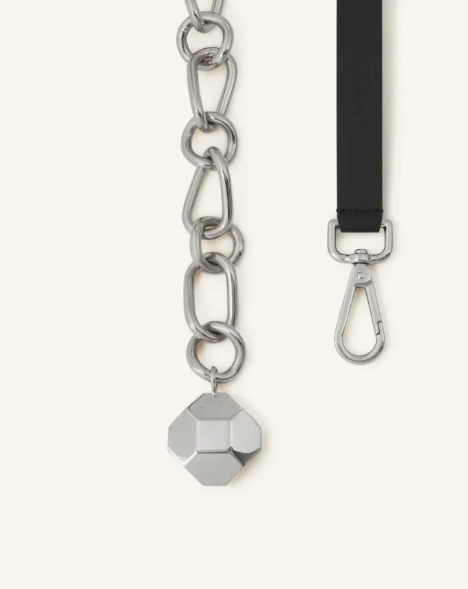 Catch by Lanvin Ceinture en cuir et chaîne métallique
