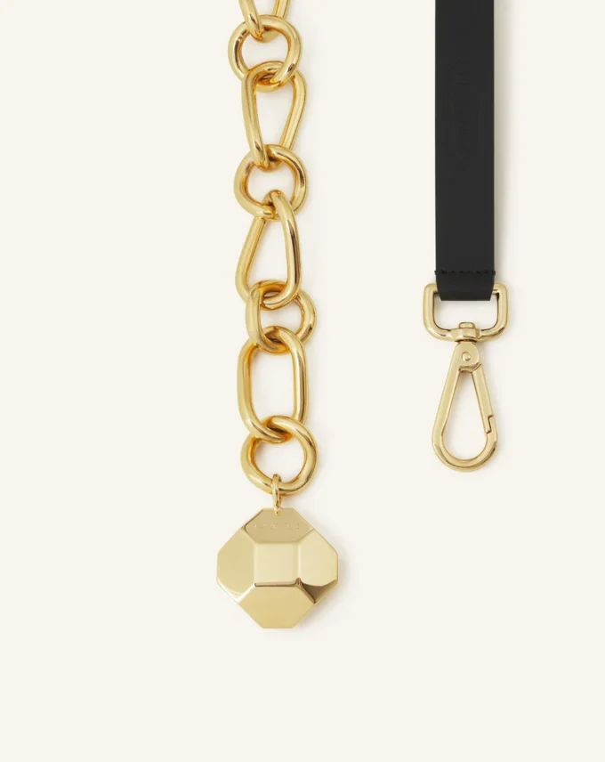 Catch by Lanvin Ceinture en cuir et chaîne métallique