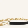 Catch by Lanvin Ceinture en cuir et chaîne métallique