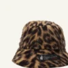 Chapeau bob réversible imprimé léopard