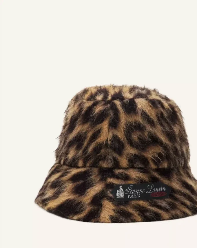 Chapeau bob réversible imprimé léopard