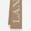 Écharpe en laine à franges signature Lanvin