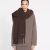 Écharpe à franges en laine Lanvin