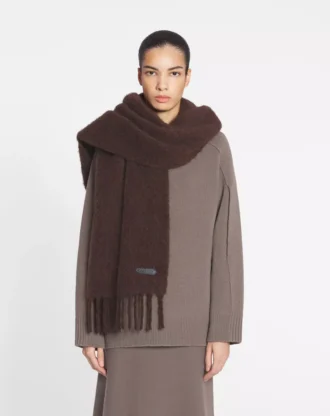 Écharpe à franges en laine Lanvin