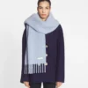 Écharpe à franges en laine Lanvin