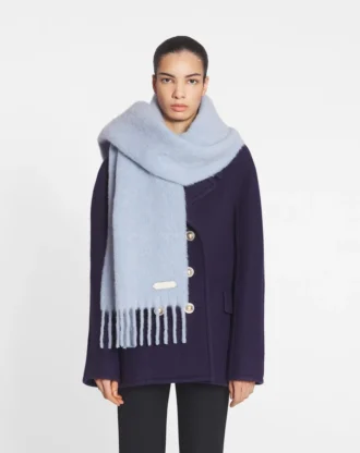 Écharpe à franges en laine Lanvin