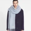 Écharpe à franges en laine Lanvin