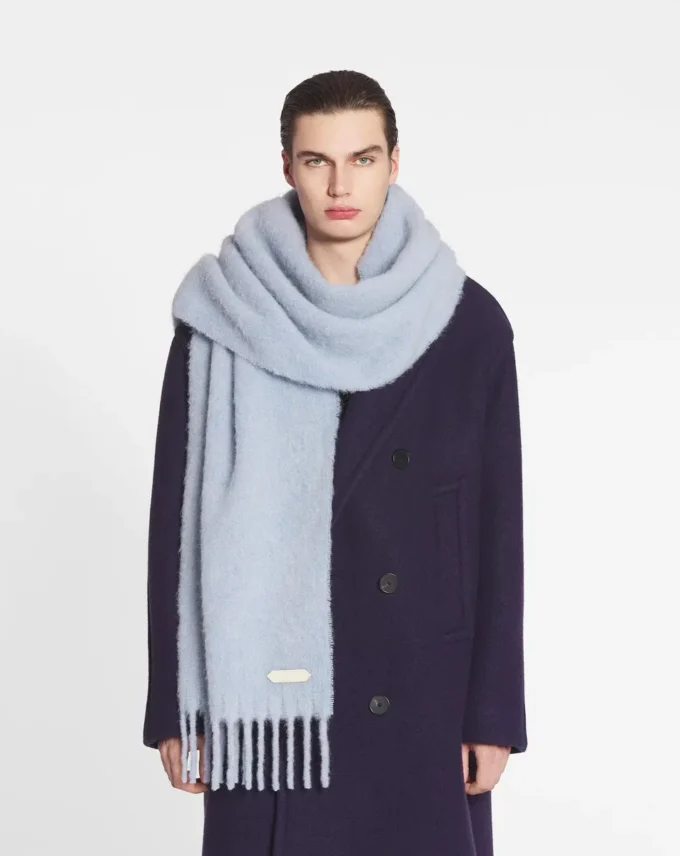 Écharpe à franges en laine Lanvin