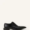 Chaussures brogues Oxford en cuir brillant