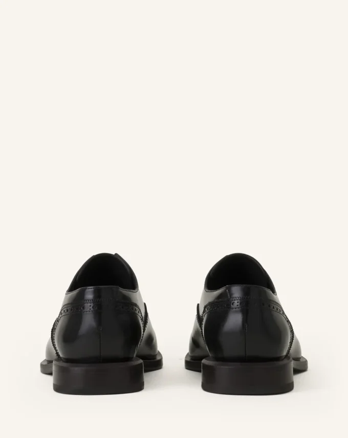 Chaussures brogues Oxford en cuir brillant