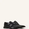 Chaussures Monk en cuir brillant