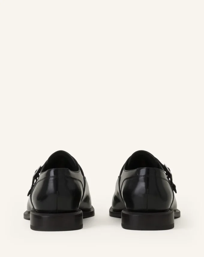 Chaussures Monk en cuir brillant