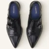 Chaussures Monk en cuir brillant