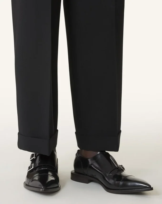 Chaussures Monk en cuir brillant