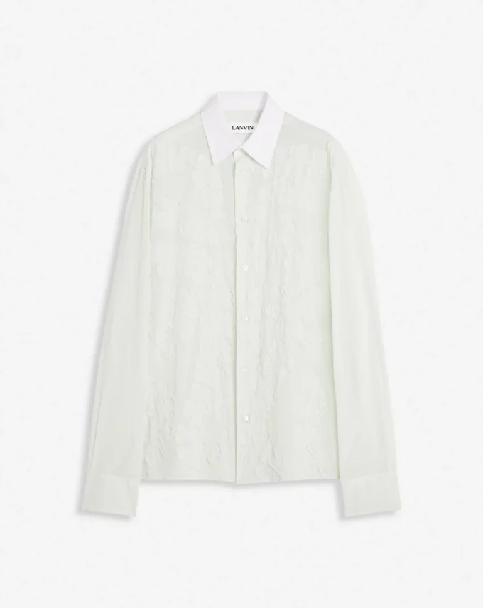 Chemise en voile de coton avec découpes