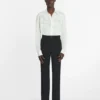 Chemise en voile de coton avec découpes
