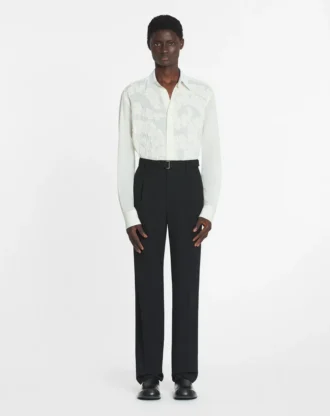 Chemise en voile de coton avec découpes