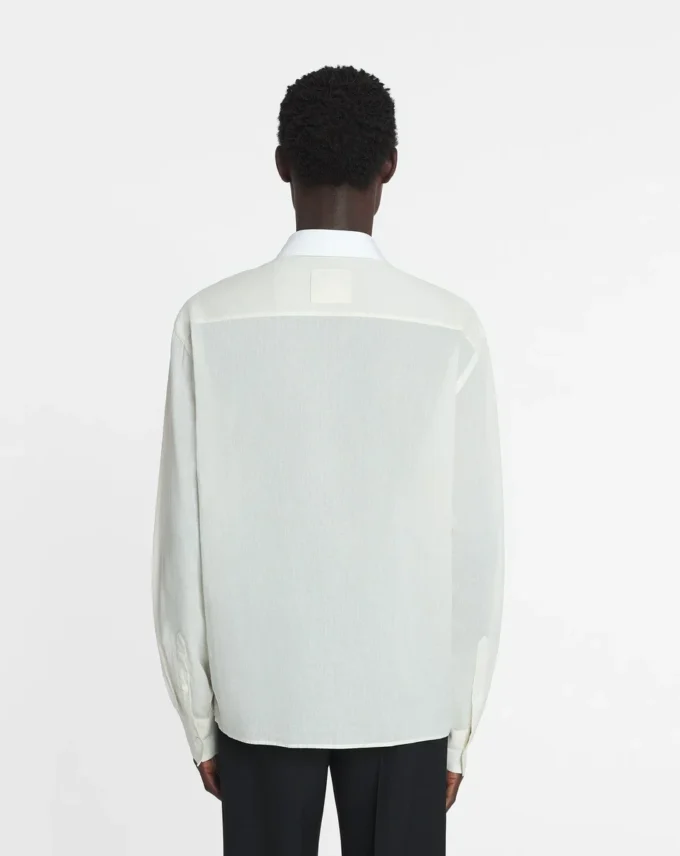Chemise en voile de coton avec découpes
