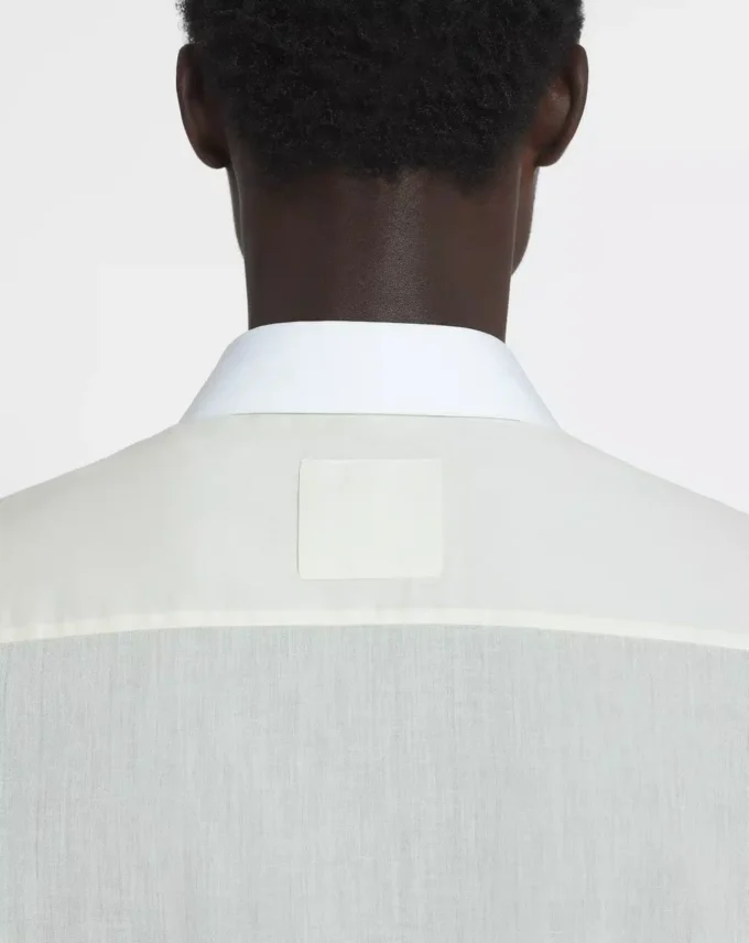 Chemise en voile de coton avec découpes