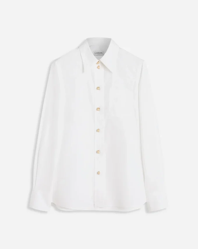 Chemise à manches longues en popeline