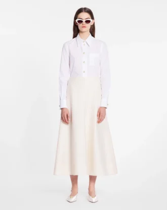 Chemise à manches longues en popeline