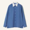 Chemise oversize en popeline de coton