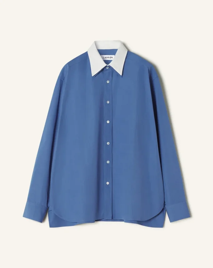 Chemise oversize en popeline de coton