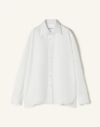 Chemise oversize en popeline de coton