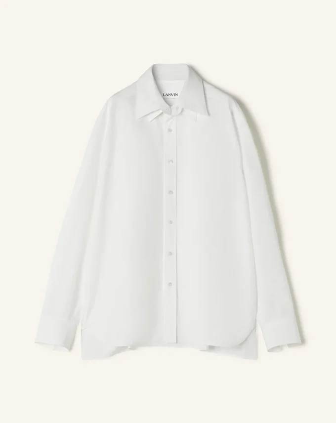 Chemise oversize en popeline de coton