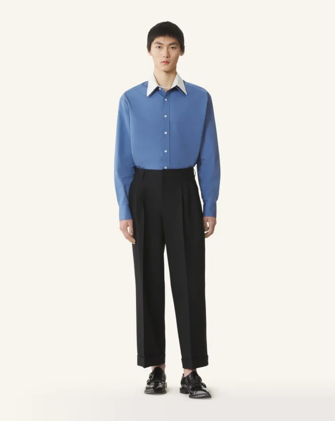 Chemise oversize en popeline de coton