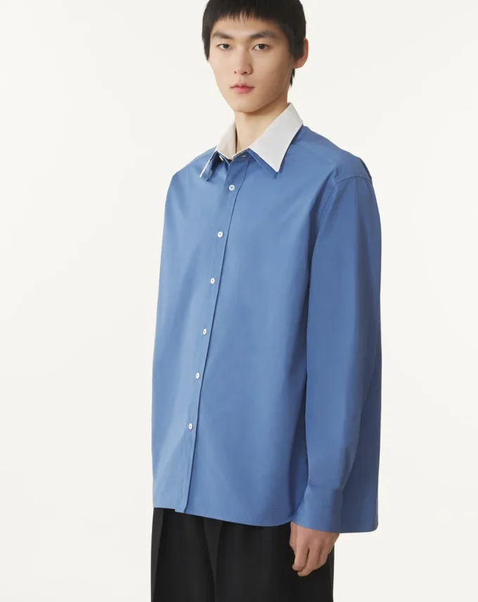 Chemise oversize en popeline de coton