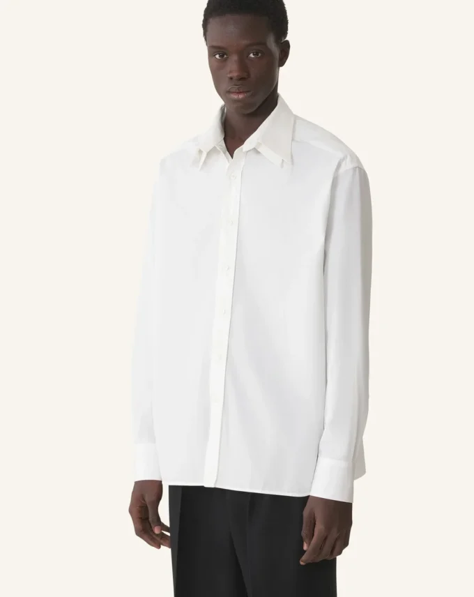 Chemise oversize en popeline de coton
