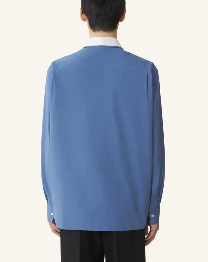 Chemise oversize en popeline de coton