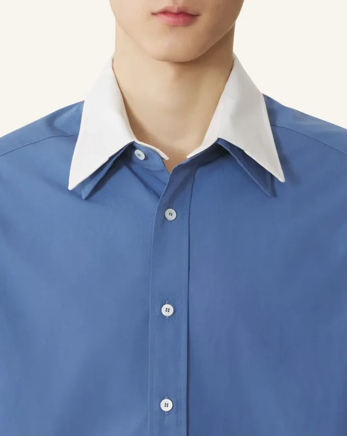 Chemise oversize en popeline de coton