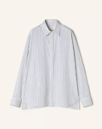 Chemise oversize en popeline de coton rayée
