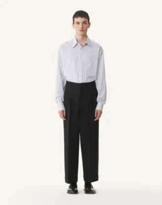 Chemise oversize en popeline de coton rayée