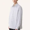 Chemise oversize en popeline de coton rayée
