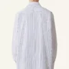 Chemise oversize en popeline de coton rayée