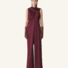 Combinaison longue en satin