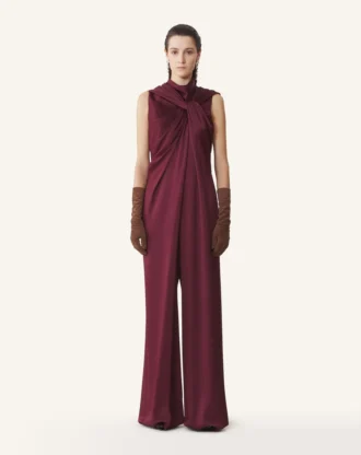 Combinaison longue en satin