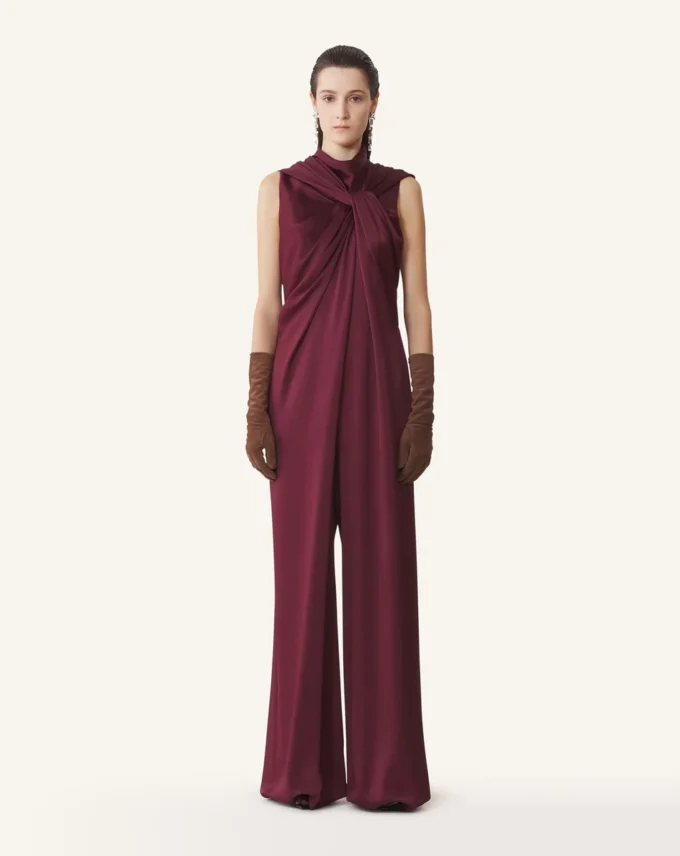 Combinaison longue en satin