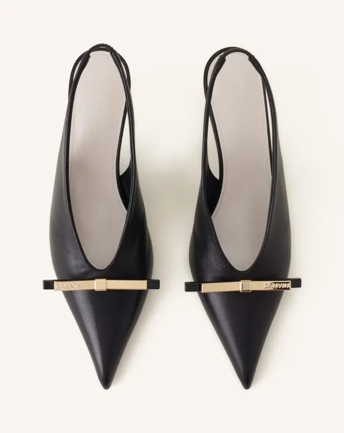 Escarpins à bride arrière Lanvin en cuir
