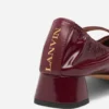 Escarpins à talons Mary Jane en cuir brillant