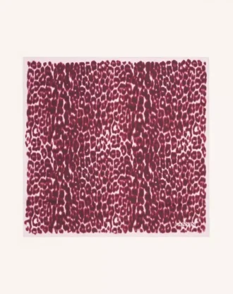 Foulard en soie imprimé léopard