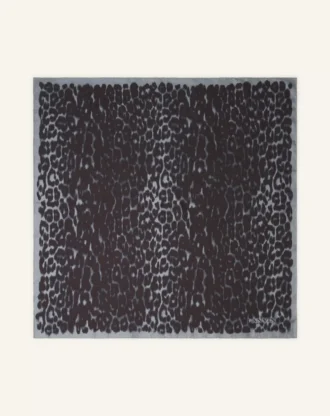 Foulard en soie imprimé léopard