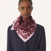 Foulard en soie imprimé léopard