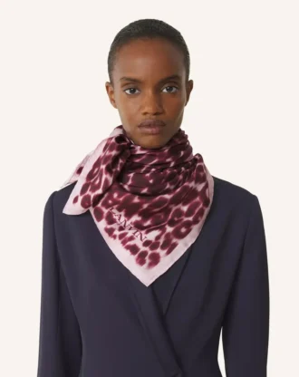 Foulard en soie imprimé léopard