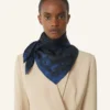 Foulard en soie imprimé léopard