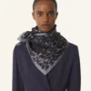 Foulard en soie imprimé léopard